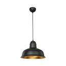 Lampada a sospensione Kumbet  metallo nero interno oro