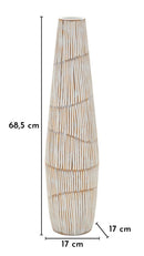 Vaso Resina Hanoi Ø17x68,5 cm in Resina Bianco effetto lavato      
