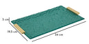 Svuotatasche Grent 34x19,5x3 cm in Resina Verde e Oro      