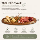 Vassoio Tagliere da Portata Ovale per Aperitivi 52x20 cm in Legno      