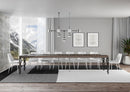 Tavolo Allungabile 130-390x90x77 cm Karamay Premium Noce Telaio Antracite 