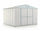 Casetta Box da Giardino in Lamiera di Acciaio Porta Utensili 327x269x217 cm Enaudi Bianco