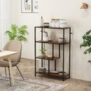 Libreria a 4 Ripiani in Stile Industriale 77x30x116 cm in Legno e Metallo Marrone Rustico   