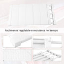 Mensola Estensibile per Armadi 35x45cm Scaffale Telescopico per Mobili Bianca