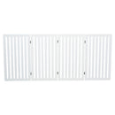 Cancelletto di Sicurezza Pieghevole per Animali Domestici 203,2x1,8x91 cm in Legno  Bianco