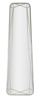 Specchio da Terra Silver 46x2x153 cm in Ferro e MDF e Specchio Grigio      