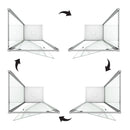 Box Doccia Angolare 70x80 cm 1 Anta Battente in Cristallo Trasparente 6mm H198 Fosterberg Aalborg Duo