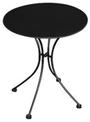 Tavolino Tondo da Giardino Ø60 cm in Ferro Vorghini Stresa Nero