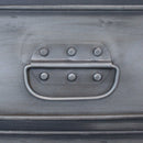 Mobile Emeric 132,5x37,5x82 h cm in Acciaio Grigio