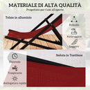 Set 2 Sedie Sdraio Pieghevoli in Alluminio 100x60x85 cm  Rex Rosso