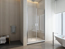 Porta Parete Doccia 85 cm 2 Ante Battenti in Cristallo 6mm H190 Saloon Seconda Scelta
