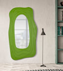 Specchio da Muro Dafne Verde 90x4x165 cm in MDF e Specchio Verde      