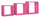 Set 3 Mensole da Parete Cubo in Fibra di Legno Incubo Fuxia