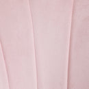 Poltrona da Salotto in Stile Vintage 67x64x77 cm Schienale a Conchiglia in Velluto Rosa  