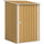 Casetta Box da Giardino Porta Attrezzi 100x104x160 cm con Porta a Battente in Acciaio Galvanizzato Giallo
