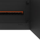 Camino a Vapore Elettrico Effetto Realistico 120x50x40 cm Invapo U1200 in Acciaio Verniciato Nero      
