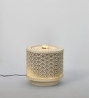 Fontana con Led Ø25x23 cm in Metallo Akira Beige