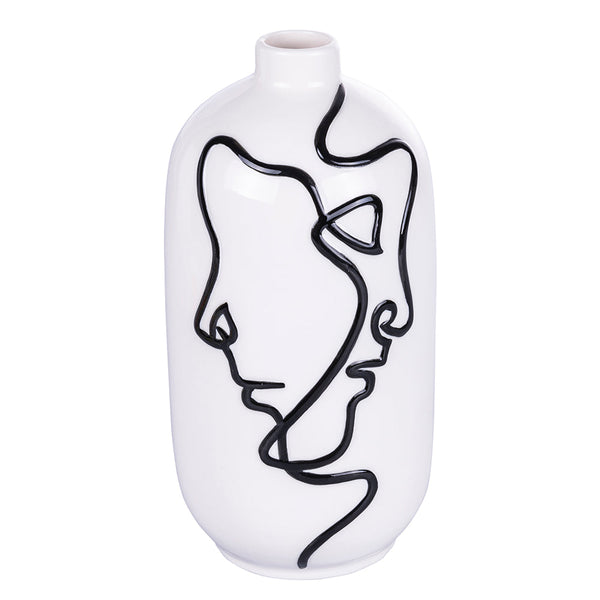 Vaso con Viso Ø12,4x25 cm in Ceramica VdE Tivoli 1996 Vis a Vis sconto