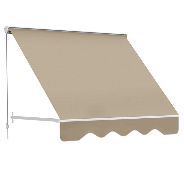 sconto Tenda da Sole Avvolgibile a Parete a Caduta Impermeabile Beige 180x70 cm