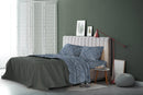 Set Lenzuola Sopra Sotto e Federe in Microfibra City Life Blue Varie Misure