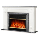 Camino Elettrico da Pavimento 78x115x27 cm Effetto Fiamma 1500W Firida & Mars
