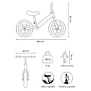 Bicicletta Senza Pedali Balance Bike per Bambini 10 Pollici 80x40x60 cm Sellino e Manubrio Regolabili Fox Rosa  