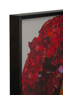 Stampa con LED su Tela Afro 60x3,5x90 cm in Tela e Plastica e MDF Multicolor      