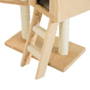 Albero Tiragraffi con Cuccia e Amaca Beige 55x30x100 cm 