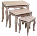 Set 3 Tavolini Rettangolari in Legno Stoccarda