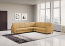 Divano Angolare 6 Posti 281x241x85 cm Karay in Tessuto Ocra