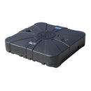 Base per Ombrellone da Giardino Ø46 Riempibile 125 kg 4 Rotelle Nero 84x84x19 cm 