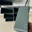 Orto Verticale da Parete a 4 Livelli 52x14x90 cm con 8 Vasi in Acciaio e Plastica Verde Scuro e Nero      