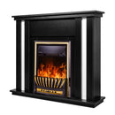 Camino Elettrico da Pavimento 95x110x27 cm Effetto Fiamma 2000W Gustavo & Meridian Nero/bianco
