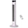 Ventilatore a Torre 45W a 4 Modalità e 3 Velocità con Timer da 12h Ø31.5x93 cm in ABS e Alluminio Bianco
