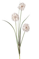 Set 2 Tarassaco Artificiali Composto da 3 Fiori Altezza 100 cm Bianco