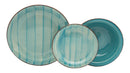 Servizio Piatti 18 Pezzi in Stoneware con Decori Collection Kepos Azzurro