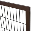 Cancelletto di Sicurezza Pieghevole per Animali Domestici 185x36x71 cm in Legno  Marrone