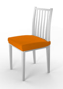 Set 2 Coprisedie Elasticizzati in Poliestere Arancio 