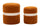 Puff con Contenitore Saint-moritz Marrone Set 2 Pz Ø40x47 cm - Ø32x38 cm in MDF e Spugna e Poliestere Marrone