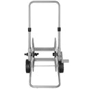 Carrello Avvolgitubo con Manovella e Ruote Avvolgi Tubo Fino a 60 m in Metallo Grigio      