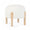 Sgabello Ø 45x38 cm Dalia in Bouclè Bianco
