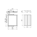 Kit Cassetto Portascarpe e Telaio per Armadio 600 mm in Alluminio e Plastica Emuca Nero