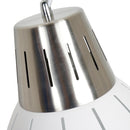 Lampada Moderna a Sospensione in Metallo Cromato Bianco 30x35 cm 