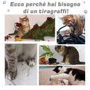 Tiragraffi con Cuccia e Cestino sospeso per Gatti 61x49x160,5 cm in Peluche Sisal  Grigio