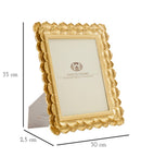 Cornice Petal 30x2,5x35 cm in Poliresina e Vetro