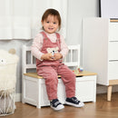 Cassapanca per Bambini 2 in 1 60x30x50 cm in Legno Bianca