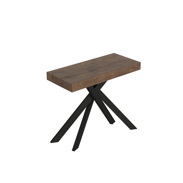Consolle Allungabile 90-196x40x77 cm Saki Small Noce Gambe Antracite prezzo