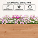 Letto da Giardino Rialzato Fioriera Verticale per Fiori o Orto con Drenaggio e Rivestimento in Legno Naturale      