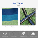 Amaca Autoportante con Supporto 298x117x105 cm Altezza Regolabile e Borsa di Trasporto in Metallo e Poliestere Verde      