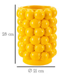 Vaso Lemons Ø21x28 cm in Resina Giallo      